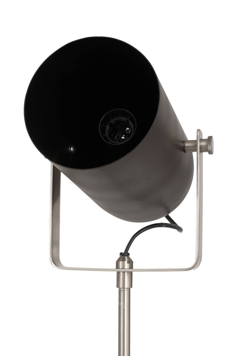 Kayoom Stehlampe silber schwarz Stahl Eisen Messing B/H/L: ca. 57x195x27 cm E27 1 Brennstellen