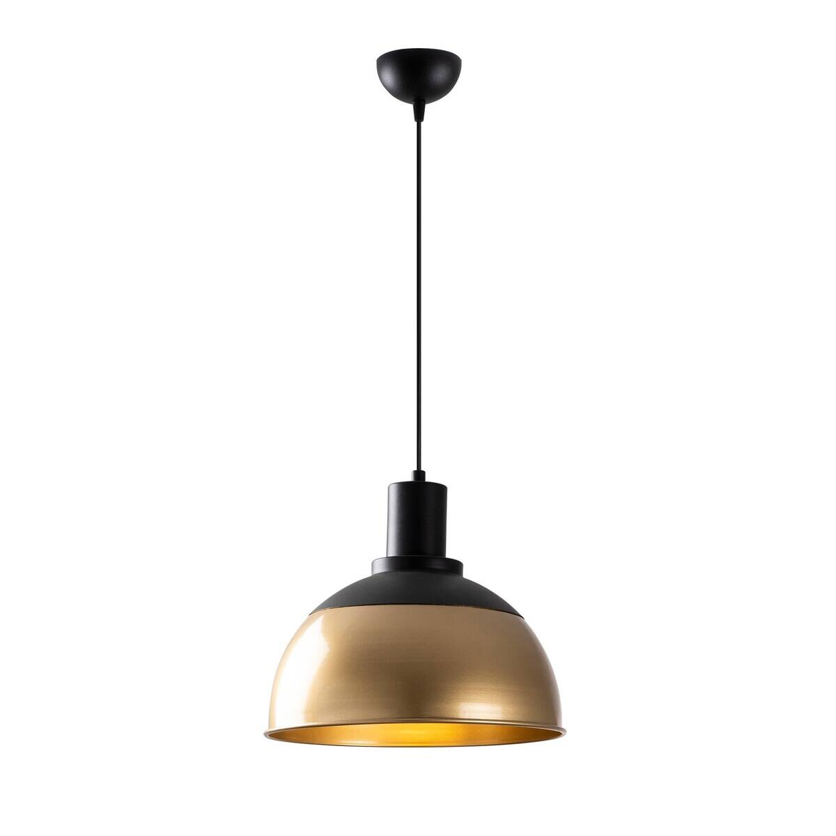 Opviq Pendelleuchte messing schwarz B/H/T: ca. 30x124x30 cm E27 1 Brennstellen