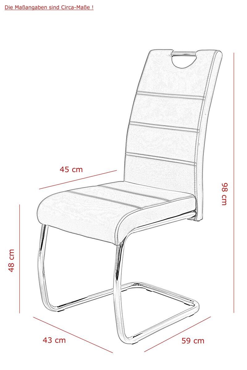 Essgruppe Lia II Eiche anthrazit Microfaser B/H/T: ca. 320x76x90 cm
