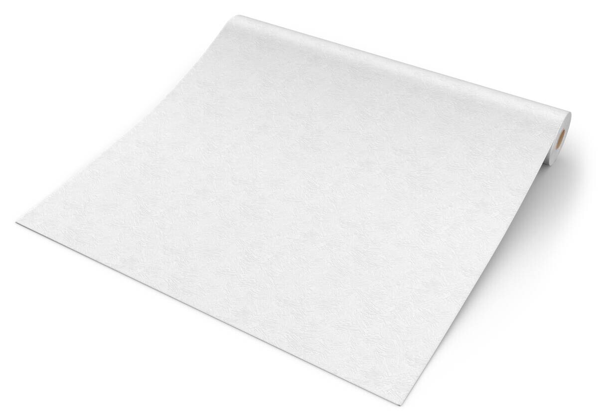 Vinyltapete Putzoptik weiß B/L: ca. 53x1005 cm