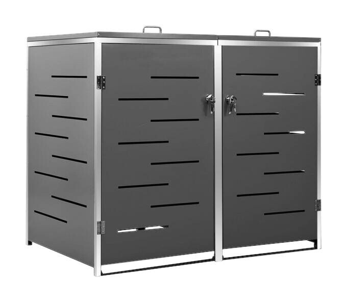 vidaXL Mülltonnenbox anthrazit B/H/T: ca. 138x112,5x77,5 cm