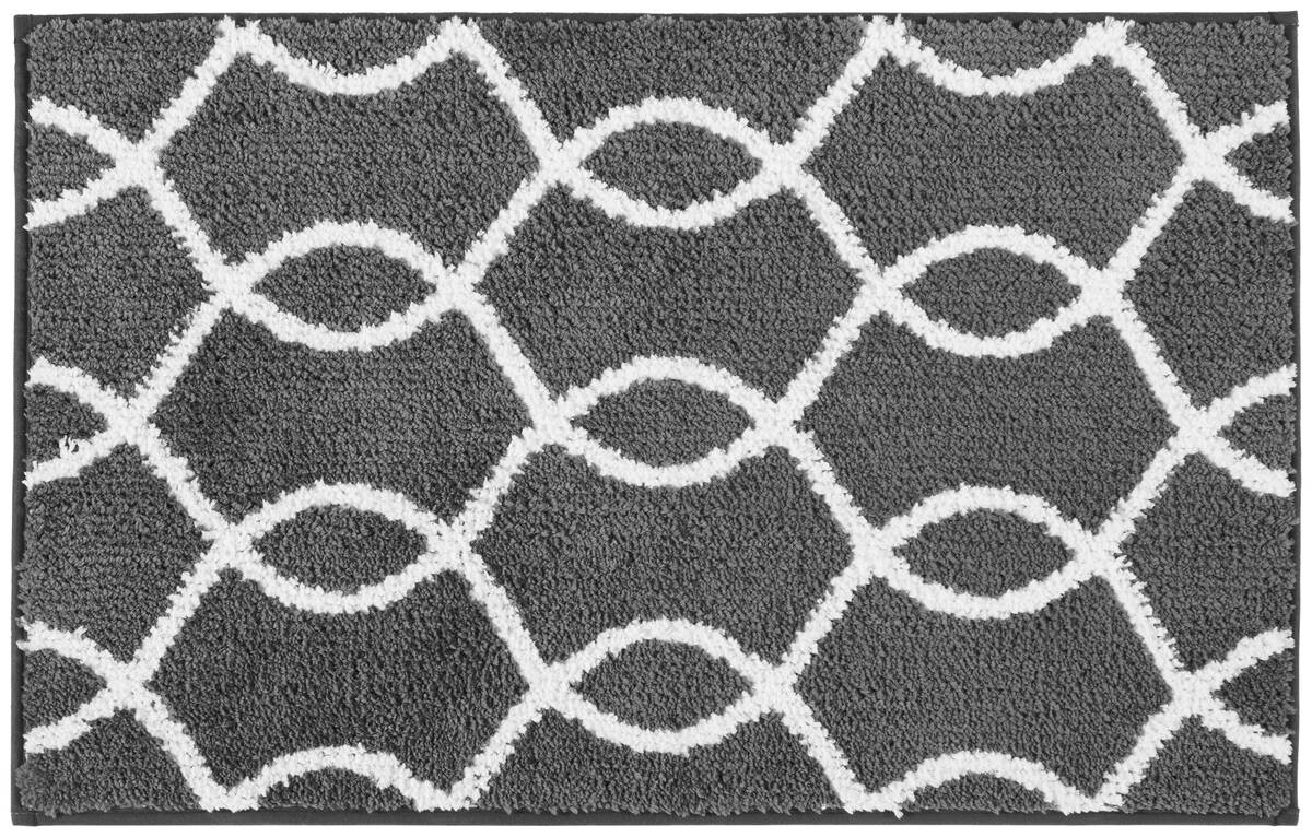 POCOline Badematte Badmatte Luxor anthrazit 100% Polyester B/L: ca. 50x80 cm