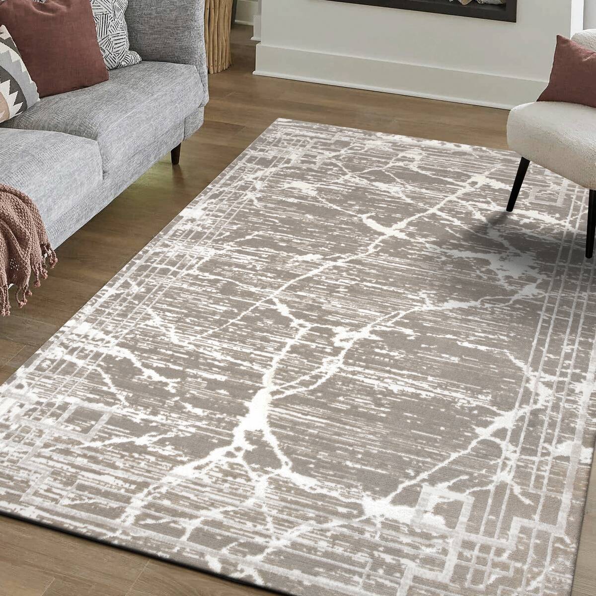 Sanat Teppich Harmony graubraun B/L: ca. 200x280 cm