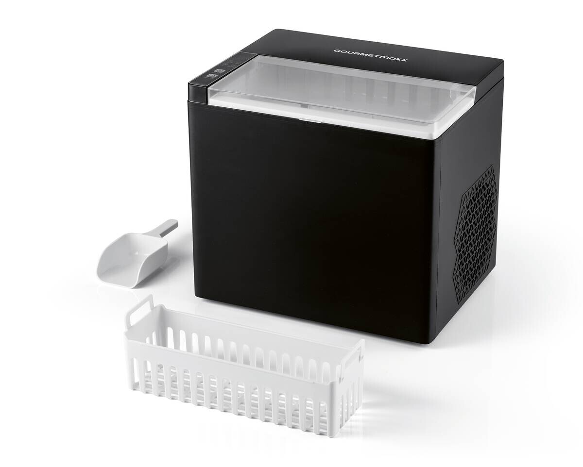GOURMETmaxx Eiswürfelbereiter 15610 schwarz Kunststoff Edelstahl B/H/L: ca. 27x29,5x33,5 cm ca. 150 W