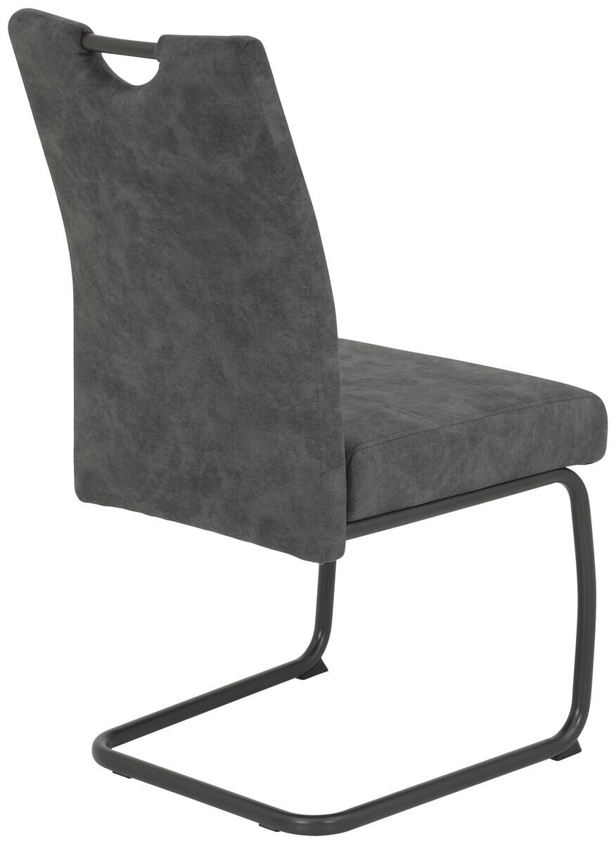 Schwingstuhl anthrazit Vintage Microfaser B/H/T: ca. 50x97x63 cm