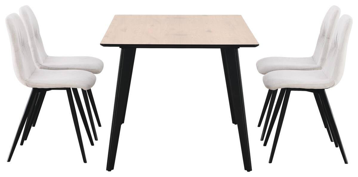 Tischgruppe Denver Eiche Nachbildung B/H/T: ca. 160x76x90 cm