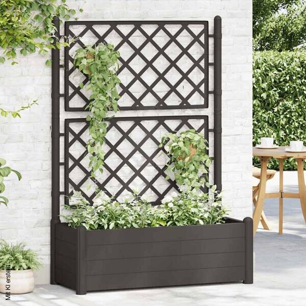 Gartenspalier anthrazit B/H/L: ca. 43x142x100 cm