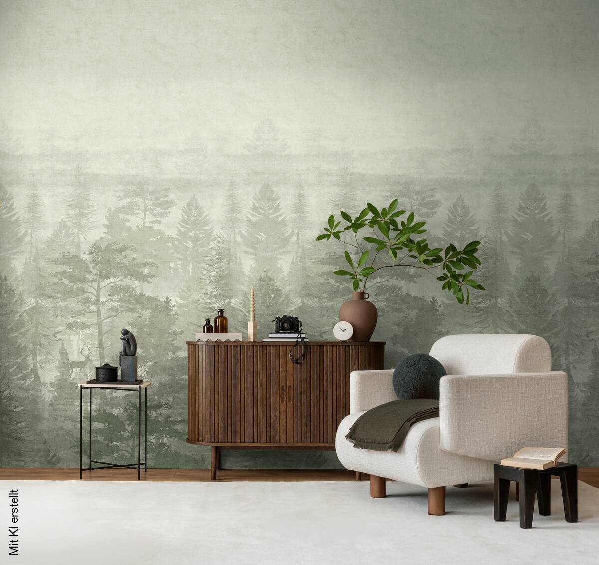 Livingwalls Fototapete Landschaft grün B/L: ca. 280x159 cm