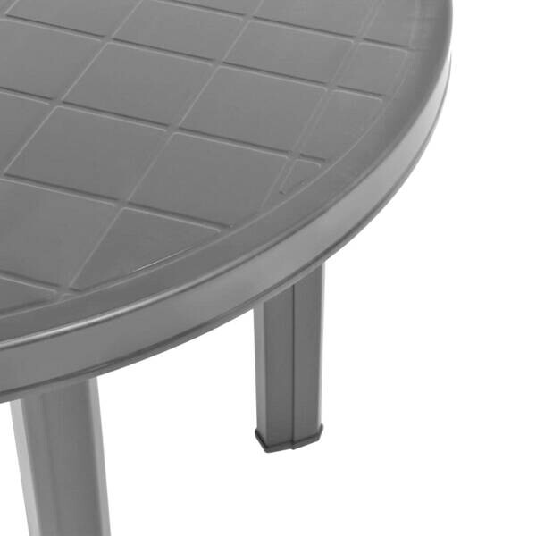 vidaXL Gartentisch anthrazit Kunststoff B/H/L: ca. 72x89x89 cm