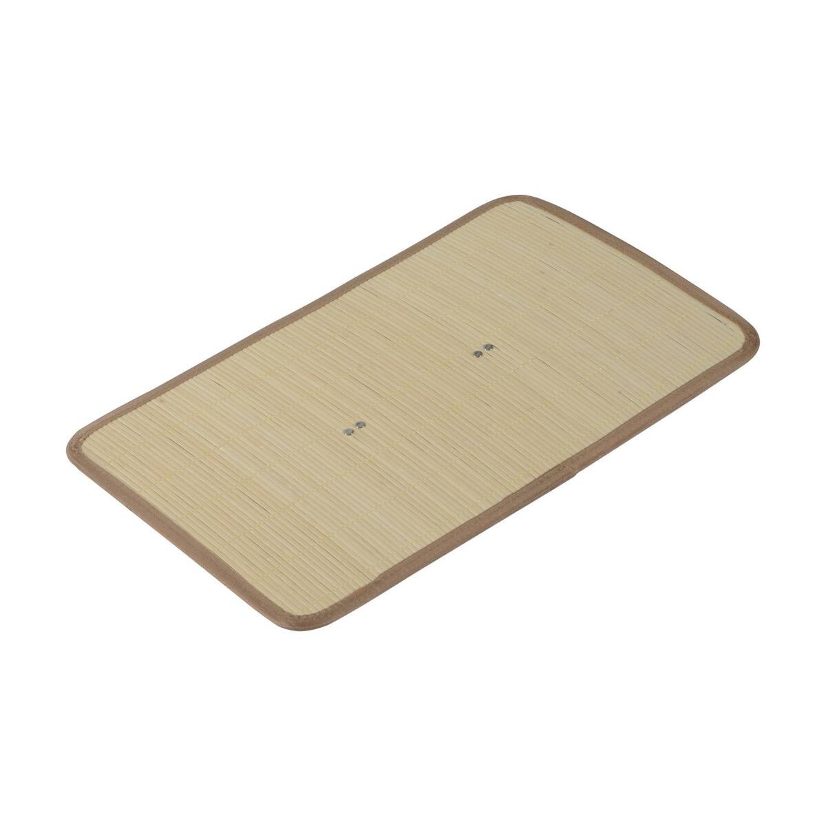 HOMCOM Wäschekorb mit 2 Tragegriffen natur Bambus Stoff Kunststoff B/H/L: ca. 32x63x52 cm