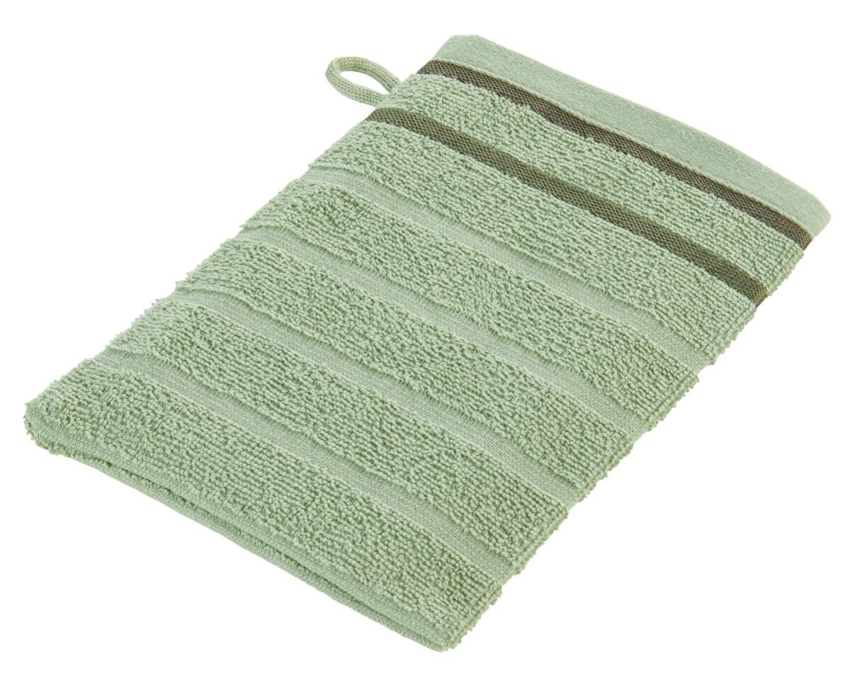oh cosy Waschhandschuh Marta grün 100% Baumwolle B/L: ca. 16x22 cm