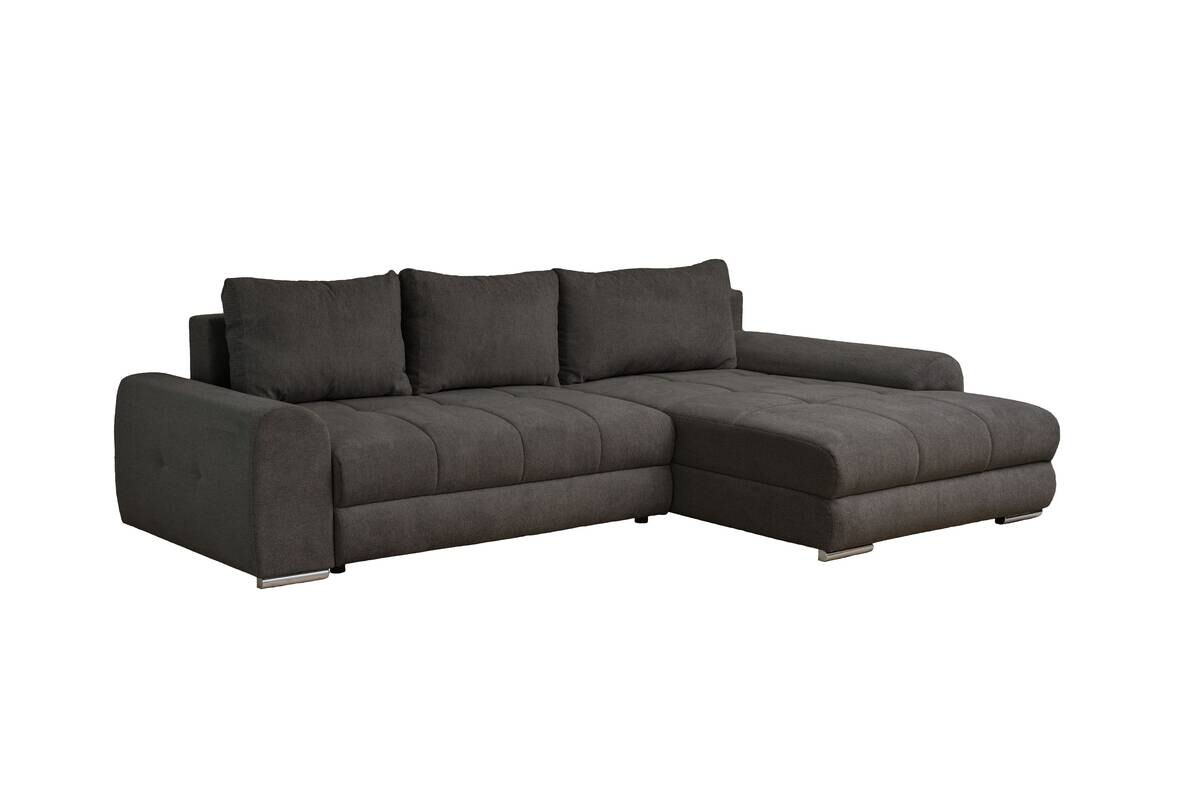 Ecksofa mit Bettfunktion und Bettkasten Lorenz braun Microfaser B/H/T: ca. 284x74x180 cm