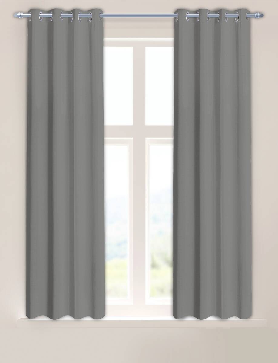 Verdunklungsvorhang Darkness silber B/L: ca. 135x175 cm