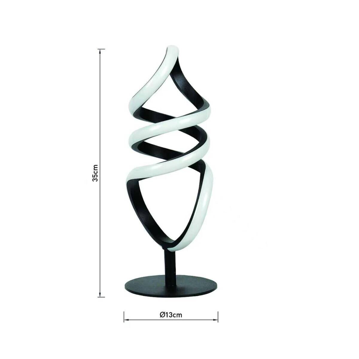 POCOline LED-Tischleuchte Edoardo schwarz Metall H/D: ca. 35x15 cm