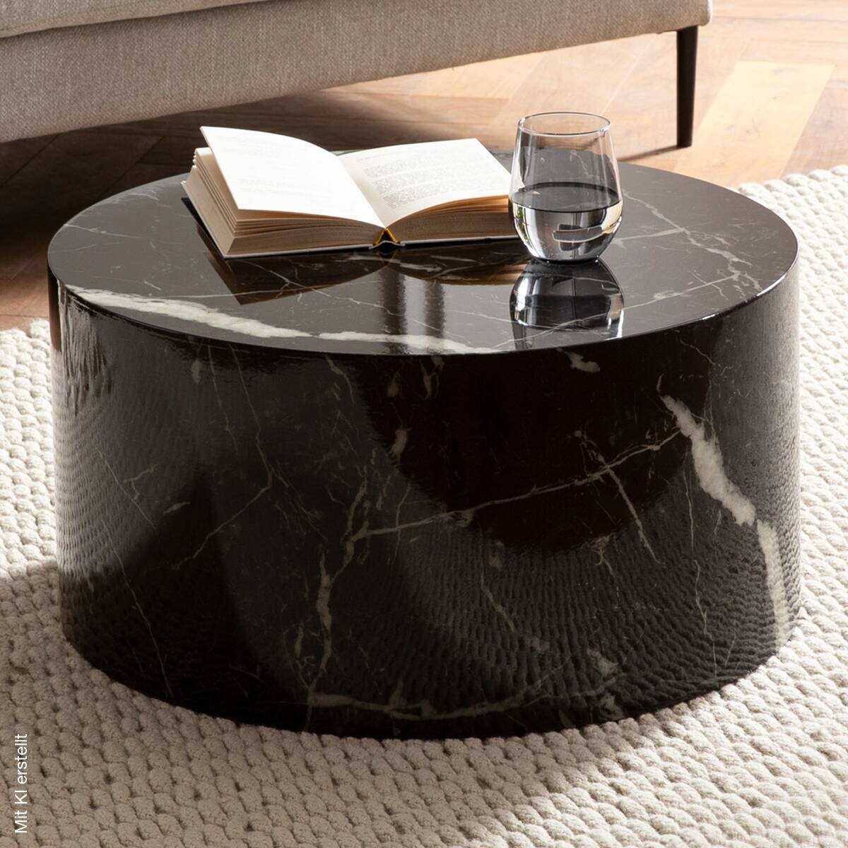 Couchtisch schwarz Marmor Optik B/H/T: ca. 60x30x60 cm