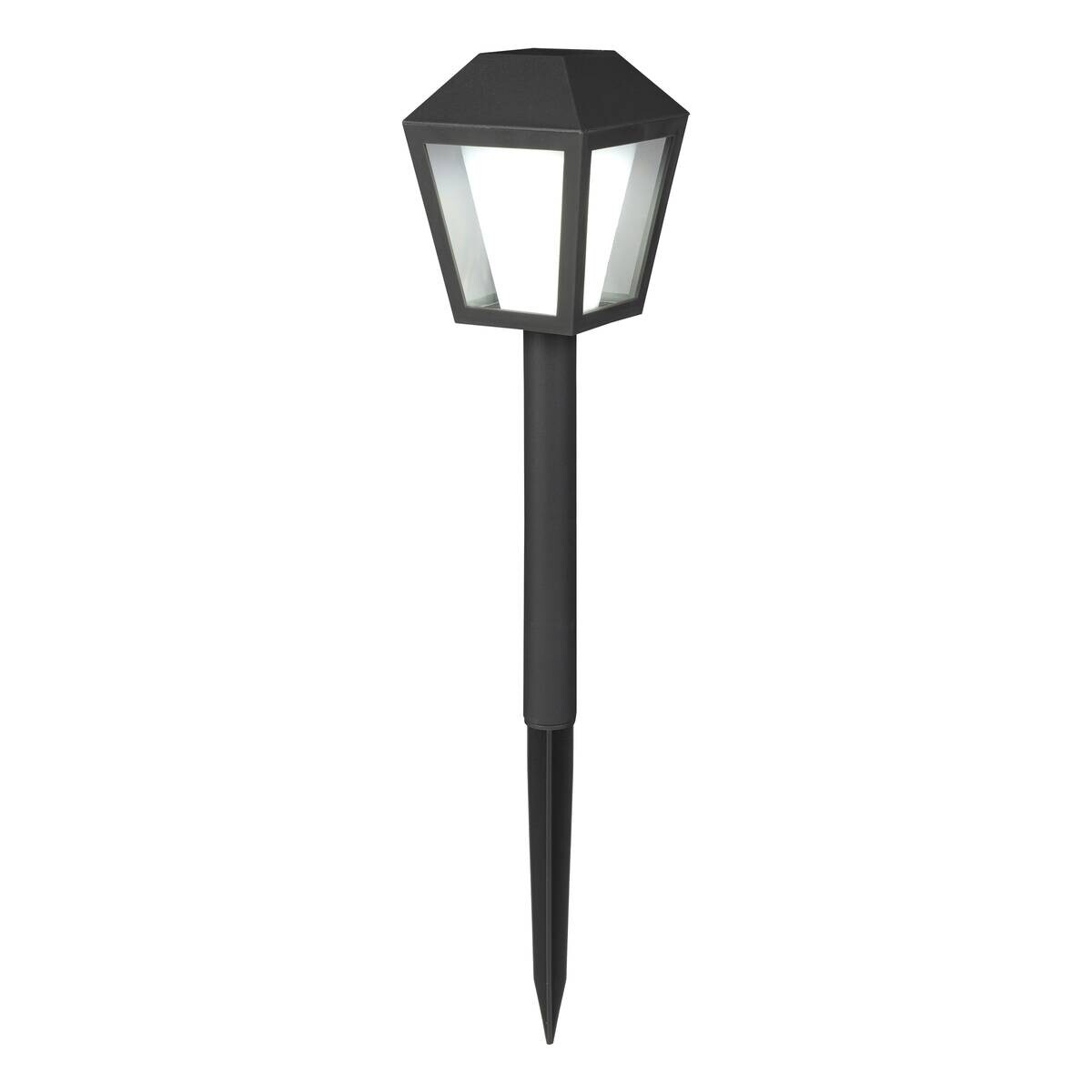 Solarleuchte schwarz Kunststoff H/D: ca. 38x7,5 cm