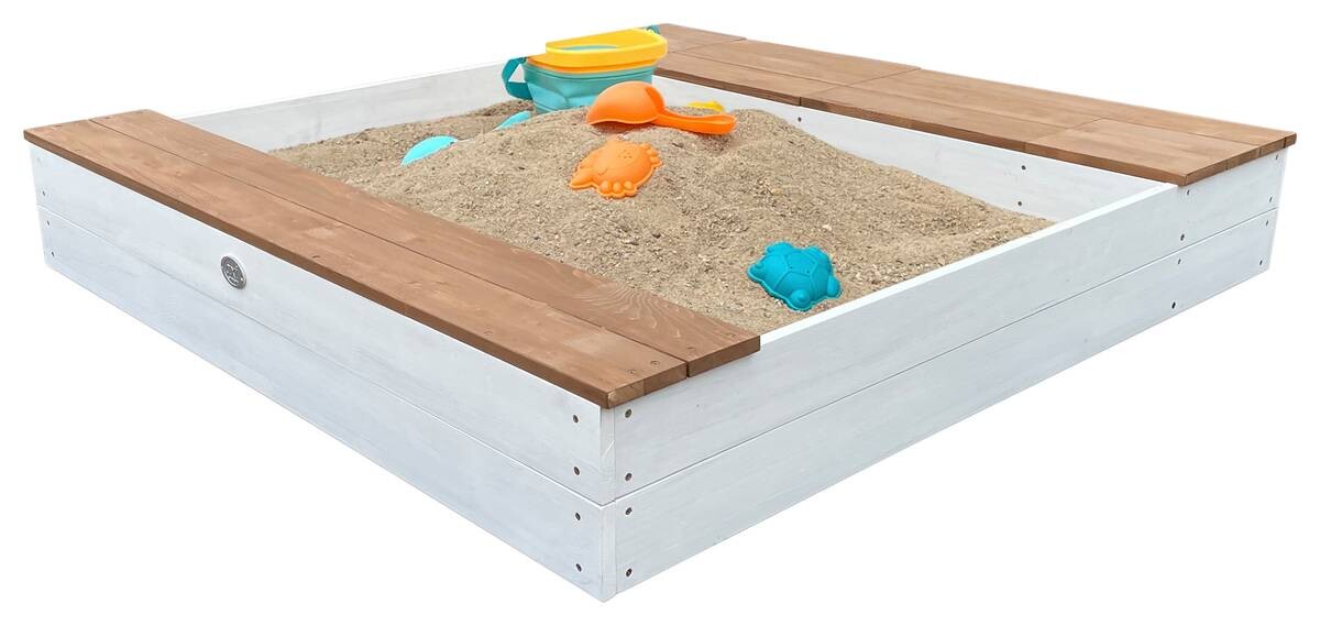 AXI Sandkasten Evy weiß B/H/T: ca. 117x18,7x119 cm