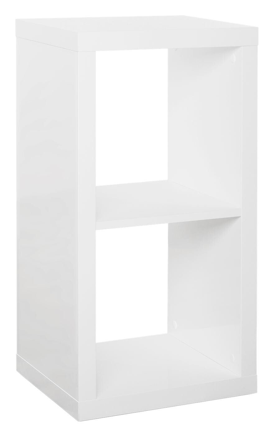 Regal Milano weiß Lack Hochglanz B/H/T: ca. 40x75x33 cm