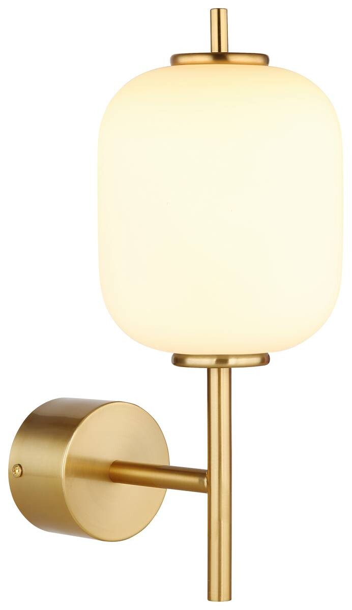GLOBO Wandleuchte messing Glas Metall B/H: ca. 13,5x29 cm 1 Brennstellen