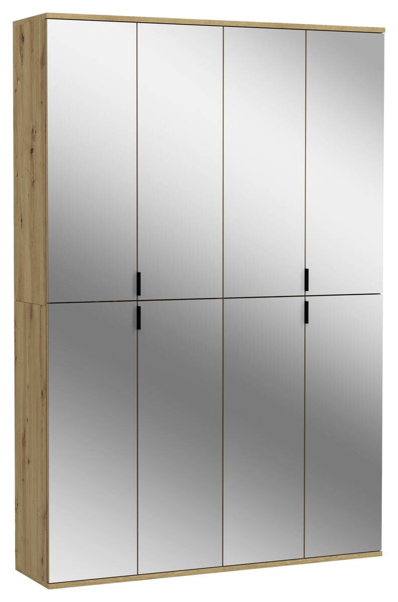 Garderobe PROJEKT Eiche Artisan Nachbildung Spiegel B/H/T: ca. 122x193x34 cm