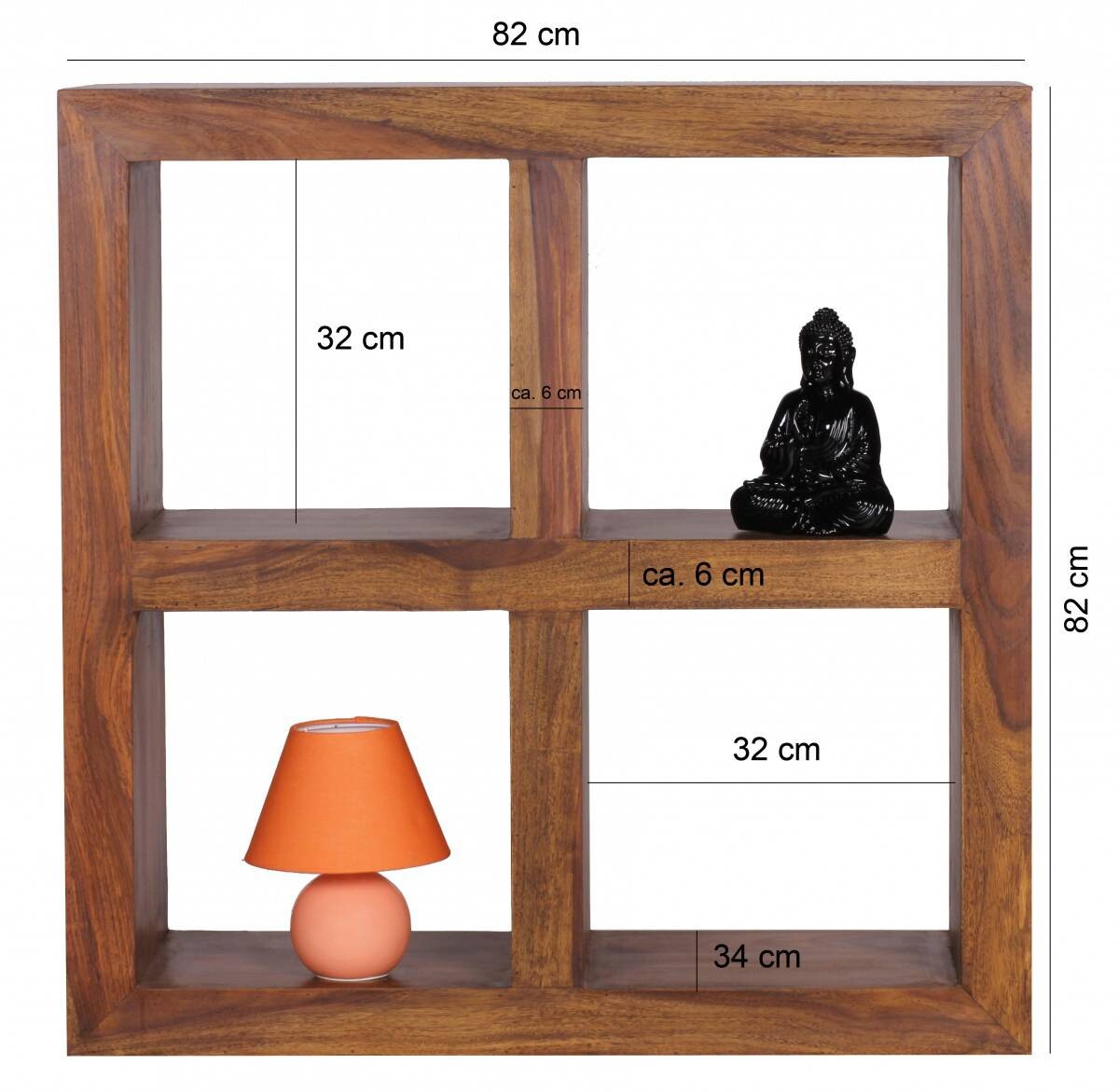 Standregal natur B/H/T: ca. 82x82x34 cm