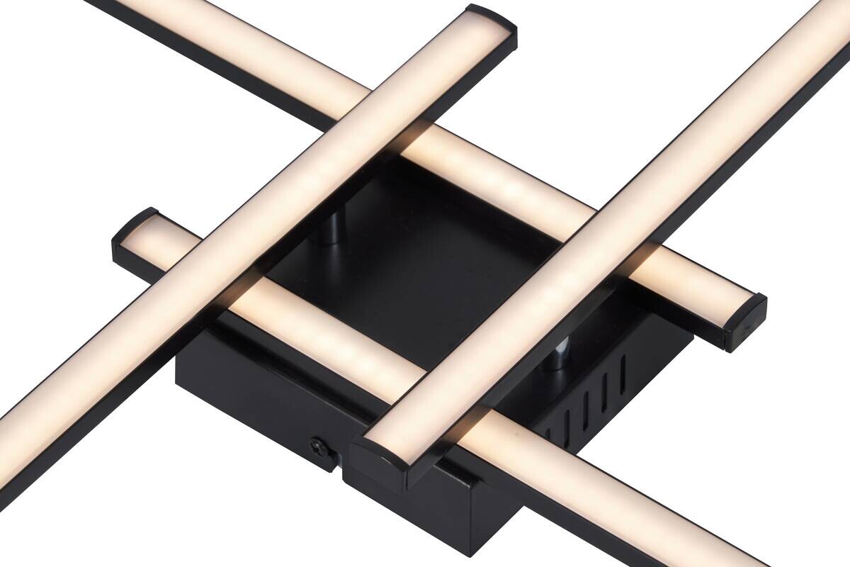 POCOline LED-Deckenleuchte Cleo IV schwarz Kunststoff B/H/L: ca. 51x6x51 cm