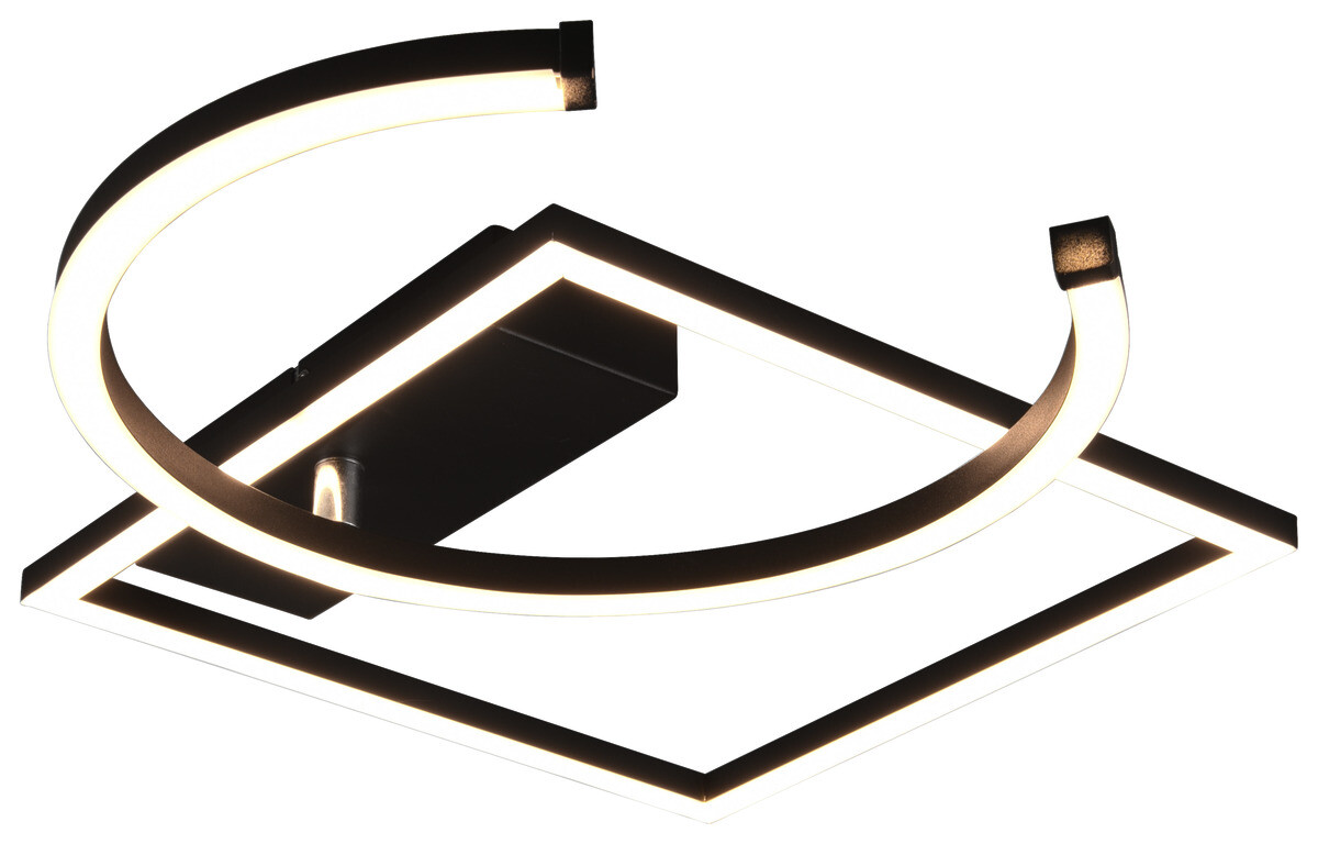 Reality Deckenleuchte R62162132 mattschwarz Metall B/H/L: ca. 42x7x54 cm