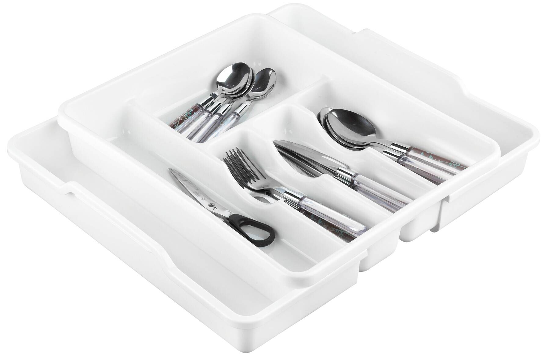 keeeper Besteckkasten weiß B/H/L: ca. 38x7,5x32 cm