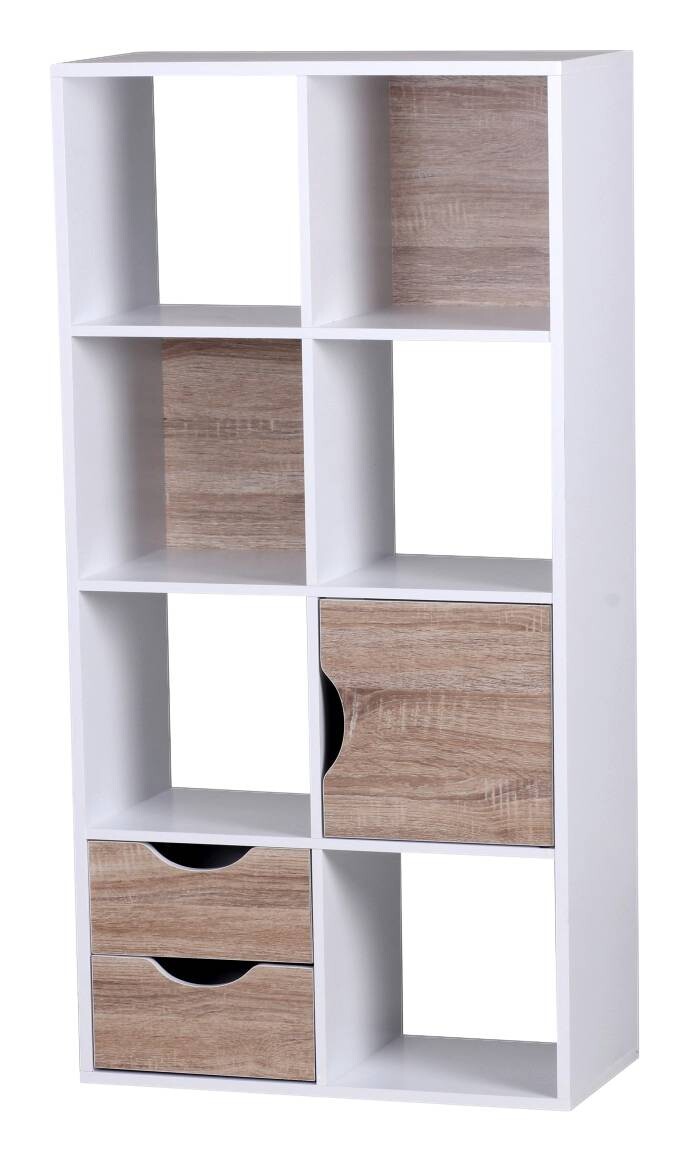 Regal Eiche Sonoma Nachbildung weiß lackiert B/H/T: ca. 60x120x29 cm