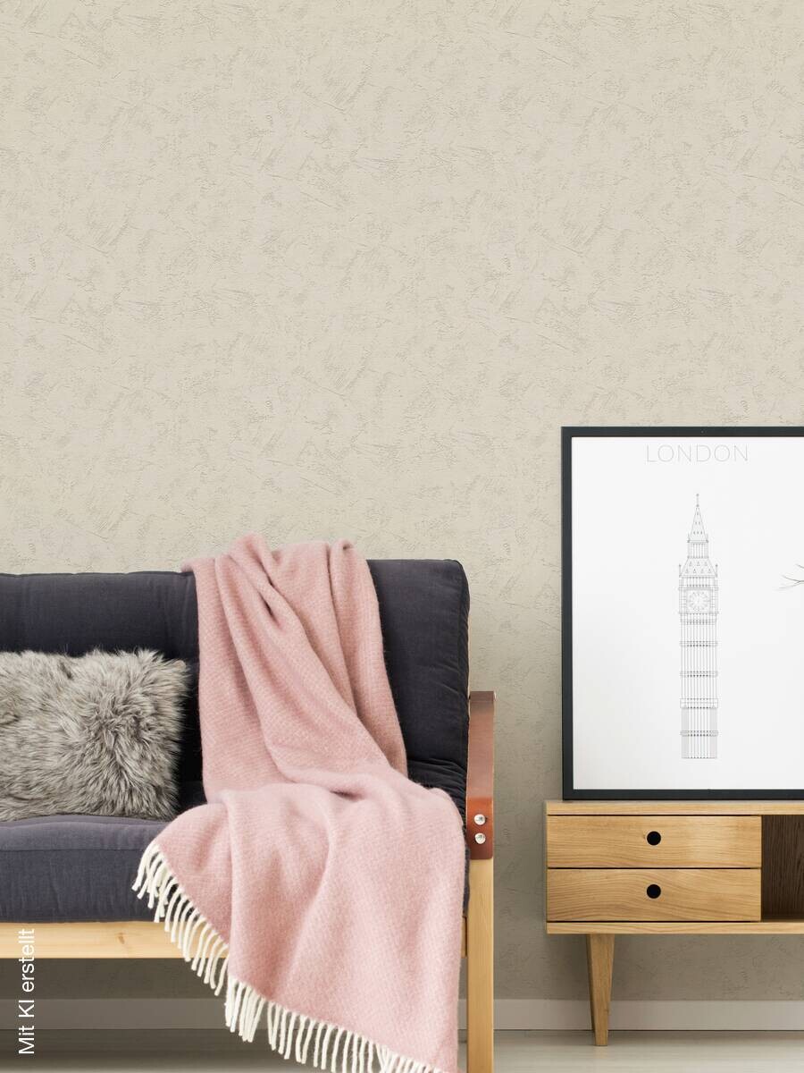 A.S.Creation Vliestapete Flavour Uni beige B/L: ca. 53x1005 cm