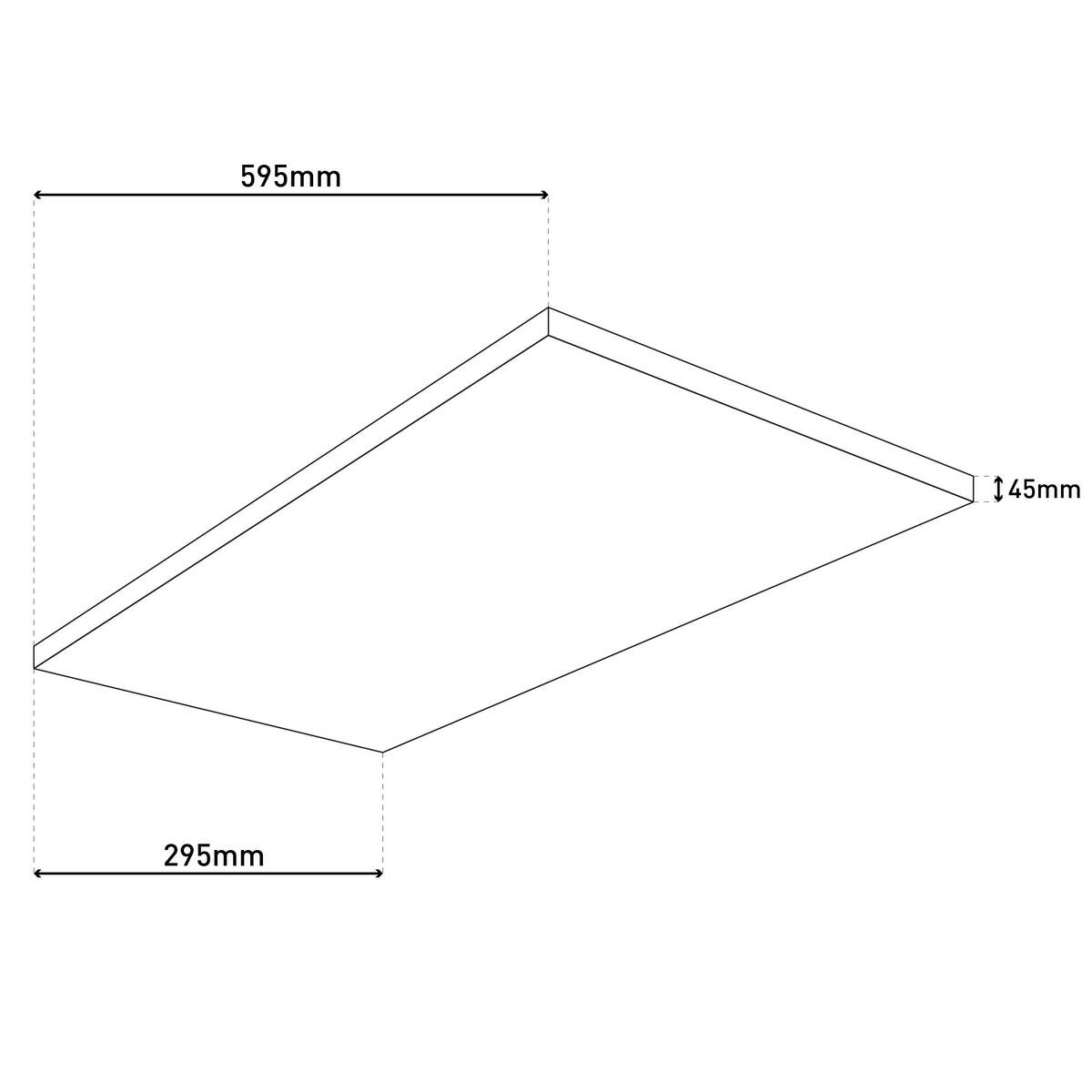 Näve Leuchten Deckenleuchte 1351223 weiß Kunststoff Metall B/H/T: ca. 29,5x4,5x59,5 cm 1 Brennstellen