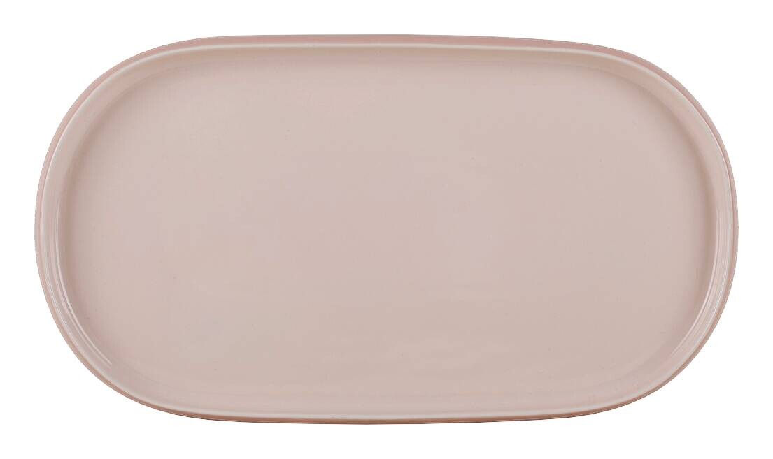 Servierplatte rosa Steinzeug D: ca. 36,4 cm