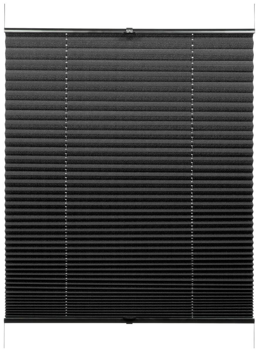 Boviva Spannplissee schwarz B/L: ca. 45x130 cm