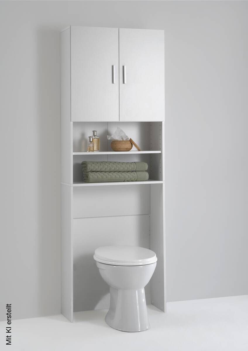 Überbauschrank weiß B/H/T: ca. 64x190x26 cm