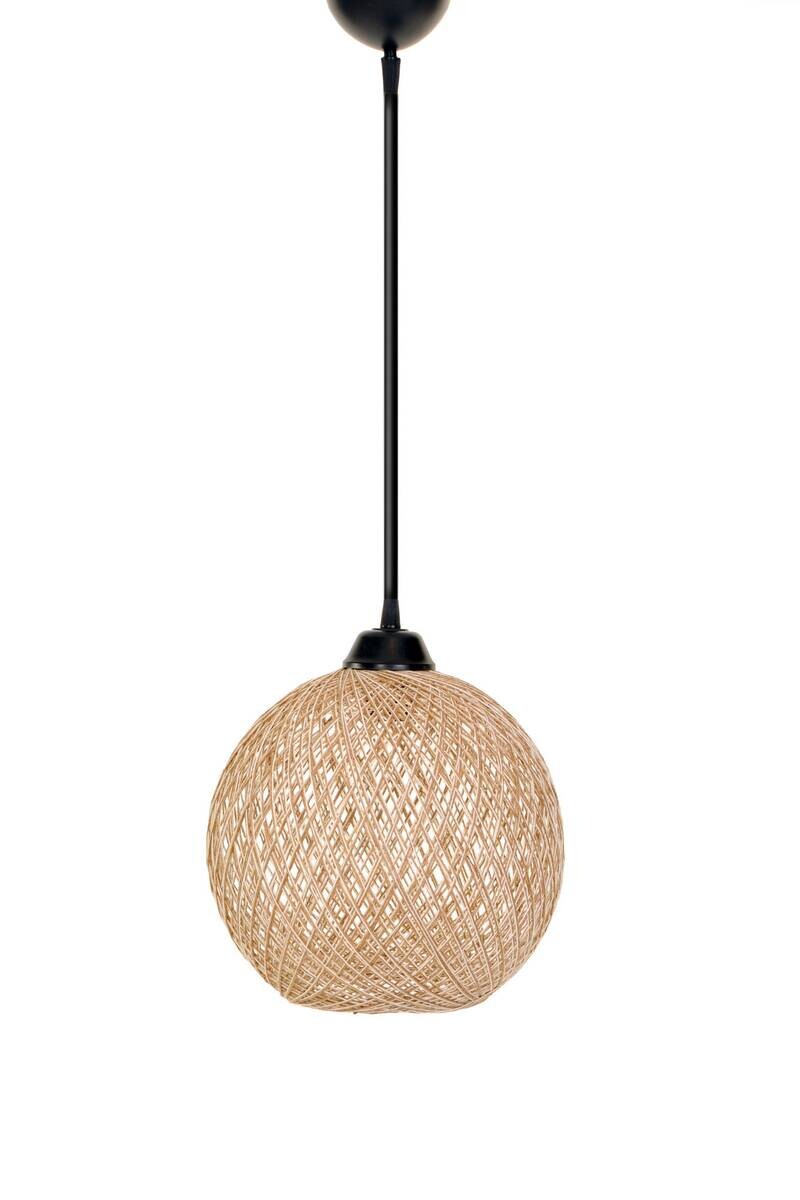 Opviq Pendelleuchte weiß braun B/H/T/L: ca. 22x55x24x22 cm E27 1 Brennstellen