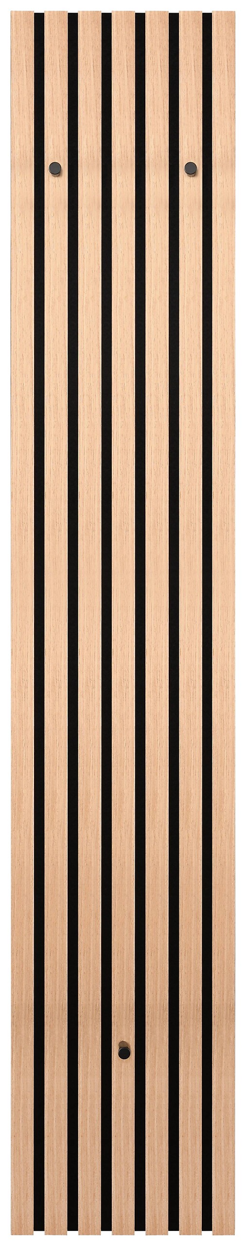 Wandgarderobe Grace Eiche Artisan Nachbildung schwarz B/H/T: ca. 25x160x7 cm