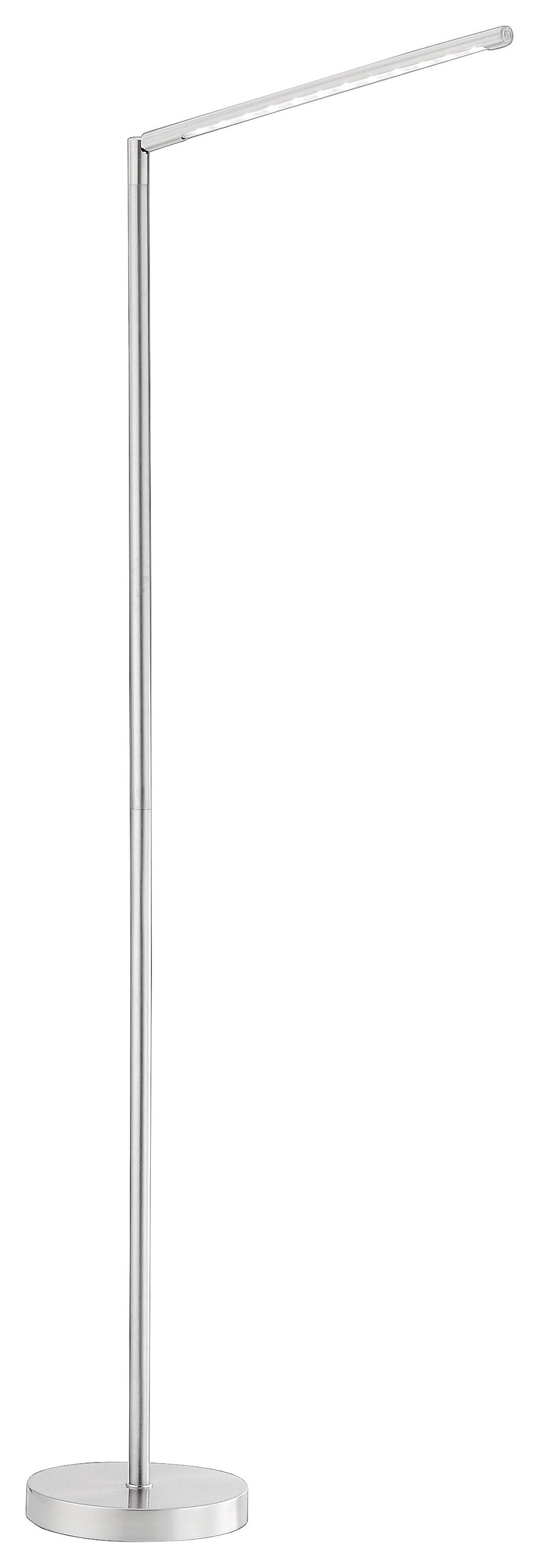 Just Light Stehlampe Dawda stahlfarbig silber Metall H: ca. 125 cm