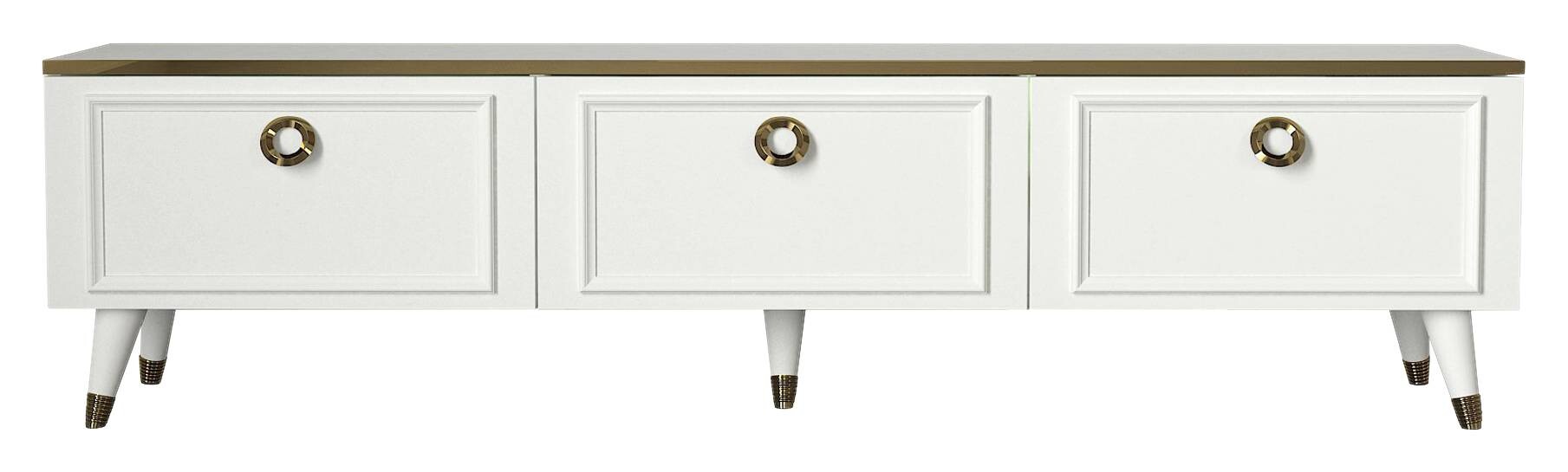 TV-Lowboard Cornelia weiß B/H/T: ca. 180x46,3x35 cm