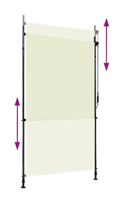 vidaXL Senkrechtmarkise creme B/H: ca. 120x270 cm