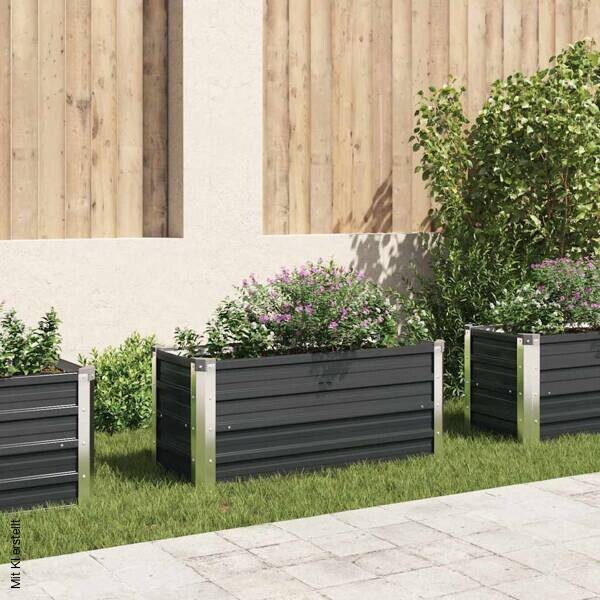 Hochbeet anthrazit Stahl B/H/L: ca. 40x45x100 cm