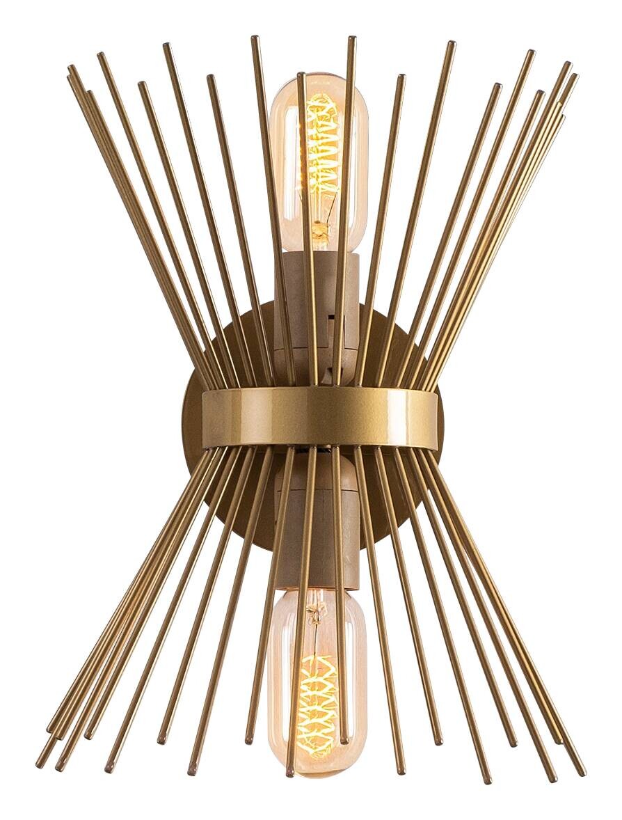 Opviq Wandleuchte Kirpi gold Eisen B/H/T/L: ca. 16x33x16x23 cm E27 1 Brennstellen