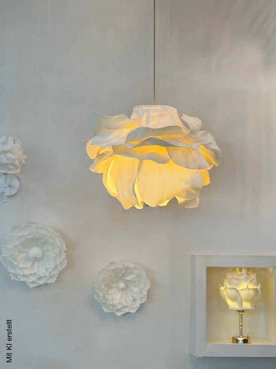 Opviq Pendelleuchte beige Kunststoff B/H/T/L/D: ca. 58x120x58x58x58 cm E27 1 Brennstellen