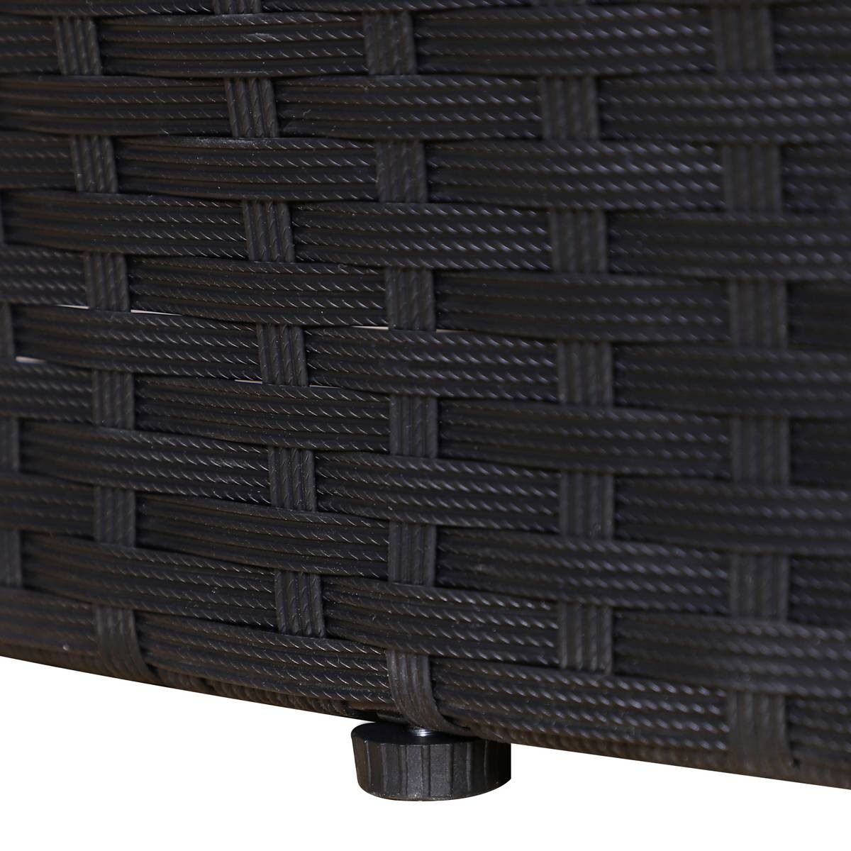 Outsunny Sonneninsel schwarz Polyrattan B/H/T: ca. 175x147x180 cm