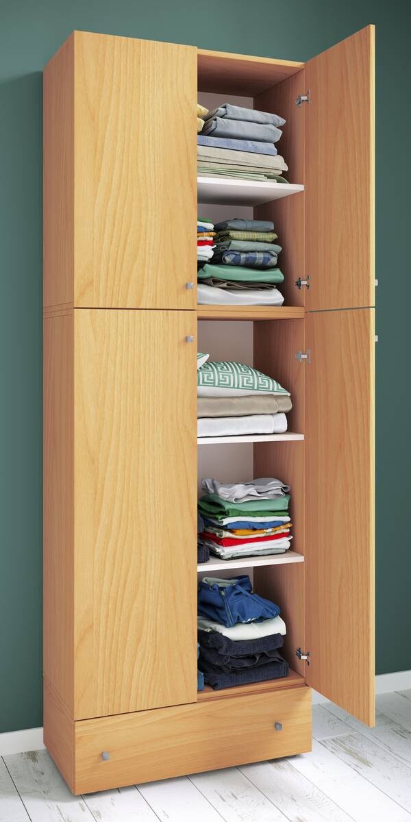 Kleiderschrank Lona buche B/H/T: ca. 70x200x39 cm