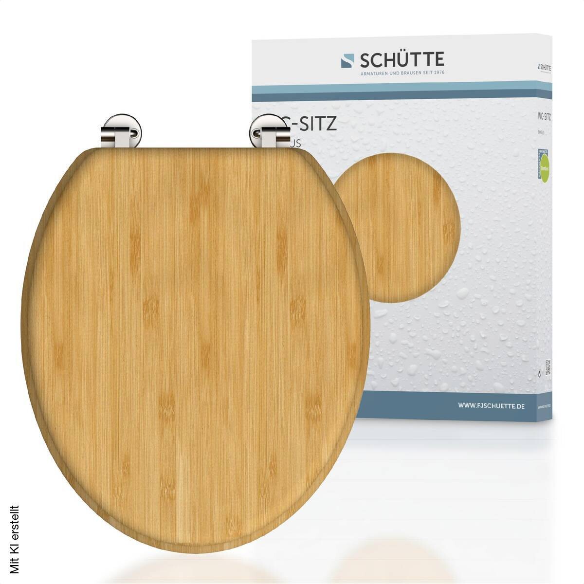 Schütte WC-Sitz NATURAL BAMBOO natur Bambus B/H/T: ca. 37,2x5,5x42,5 cm