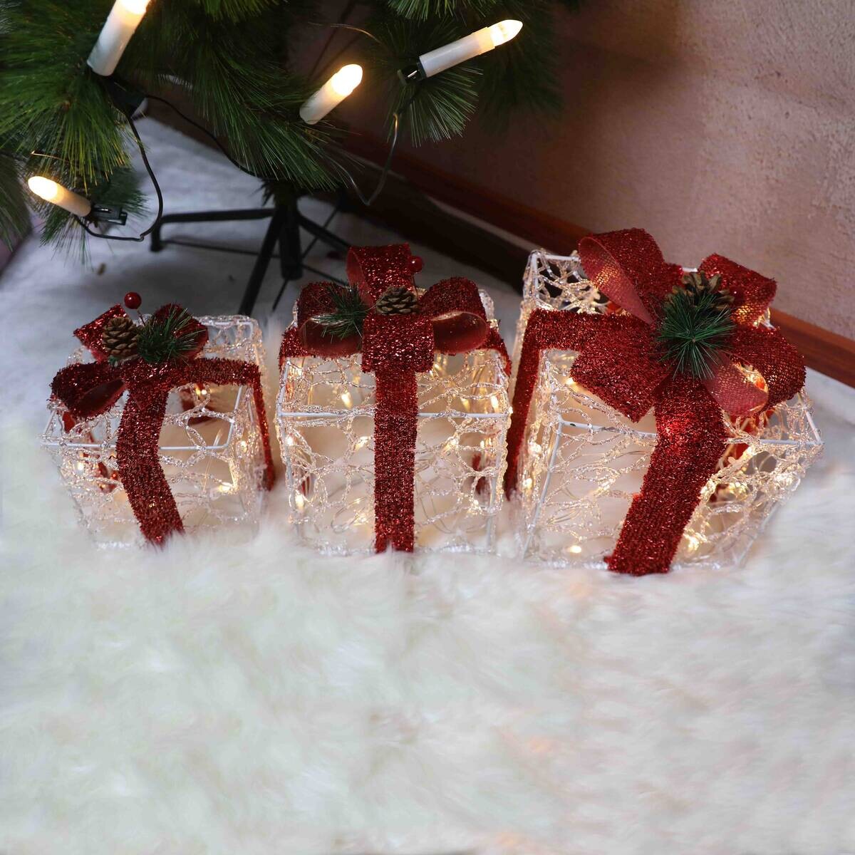 POCOline LED-Geschenkbox warmweiß Kunststoff