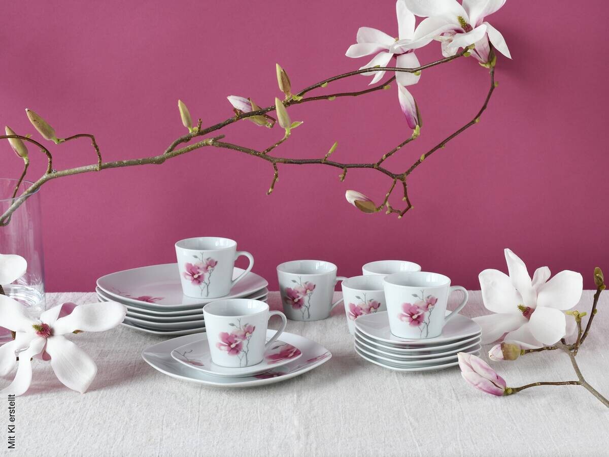 CreaTable Kaffeeservice Amelie multicolor Porzellan 18 tlg.