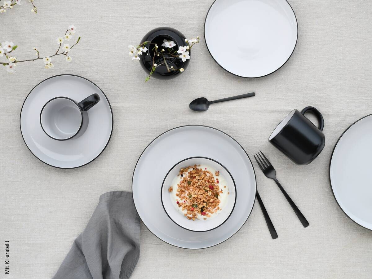 CreaTable Kombiservice Nordic weiß Steinzeug 16 tlg.