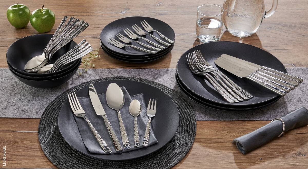 JUSTINUS Besteckset silber Edelstahl 30 tlg.