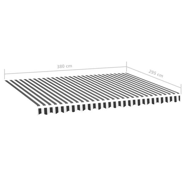 vidaXL Markisenstoff anthrazit B/L: ca. 295x380 cm